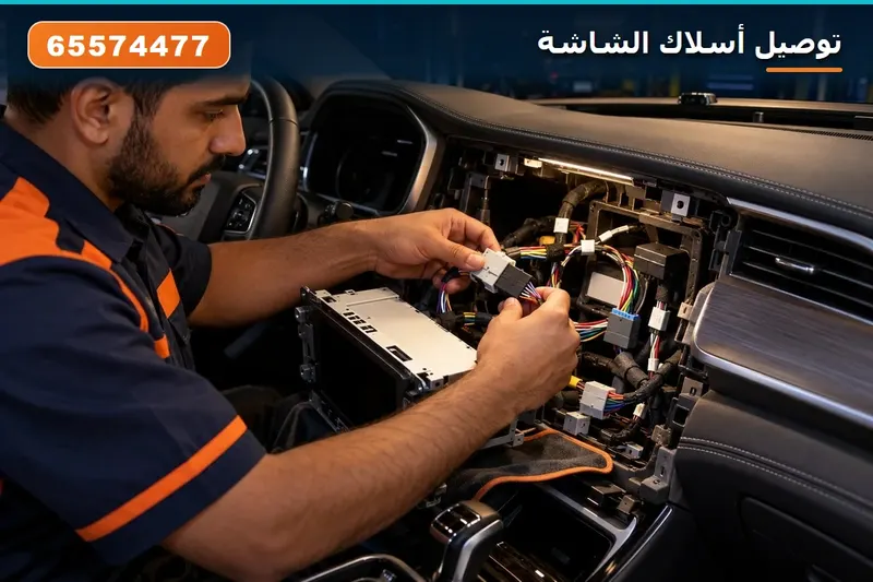 توصيل أسلاك الشاشة