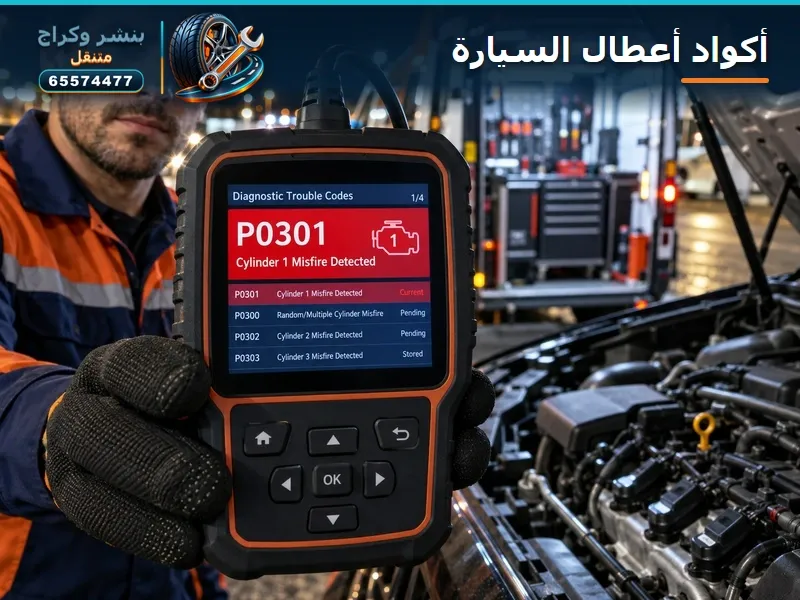 قراءة أكواد الأعطال بجهاز الفحص