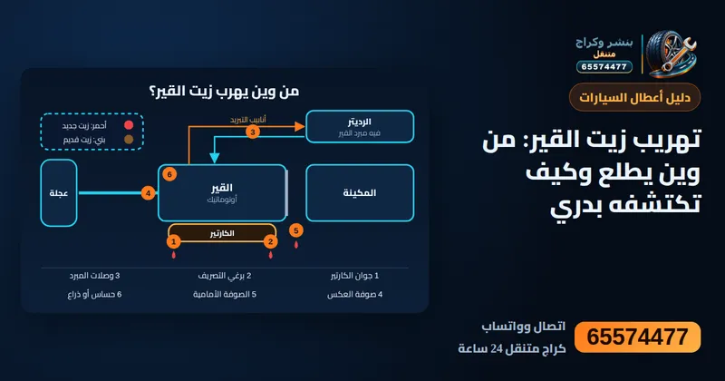 رسم توضيحي: تهريب زيت القير: من وين يطلع وكيف تكتشفه بدري
