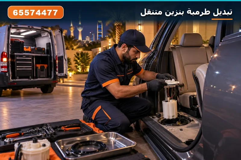 تبديل طرمبة بنزين متنقل عند البيت
