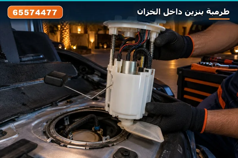 طرمبة بنزين كهربائية داخل الخزان مع العوامة والمصفاة