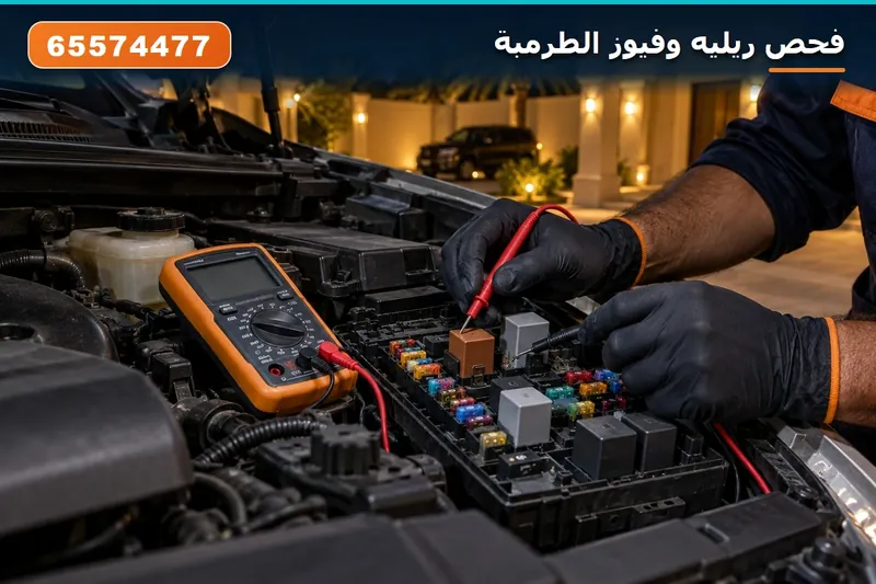 فحص ريليه وفيوز الطرمبة بالملتيميتر