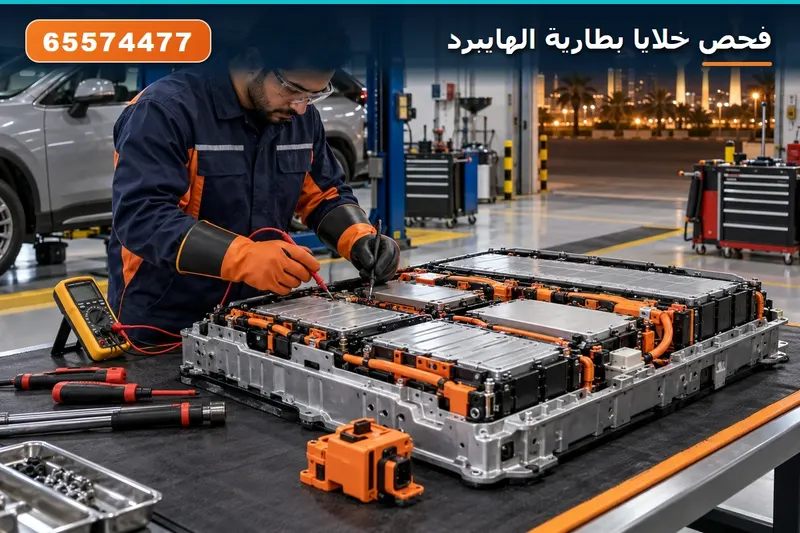 فحص خلايا بطارية الهايبرد