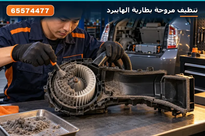 تنظيف مروحة تبريد البطارية