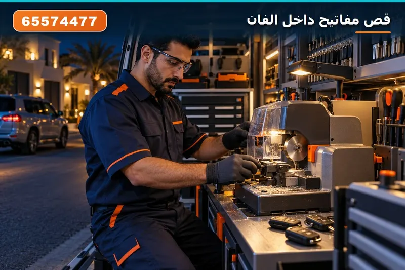 قص المفاتيح داخل الفان