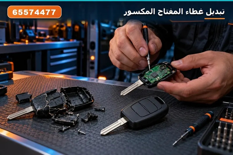تبديل غطاء المفتاح المكسور