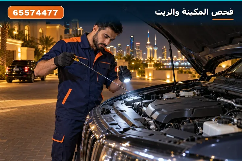 فحص المكينة والزيت