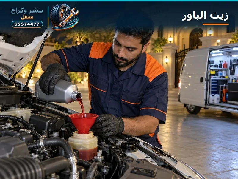 فحص زيت الباور