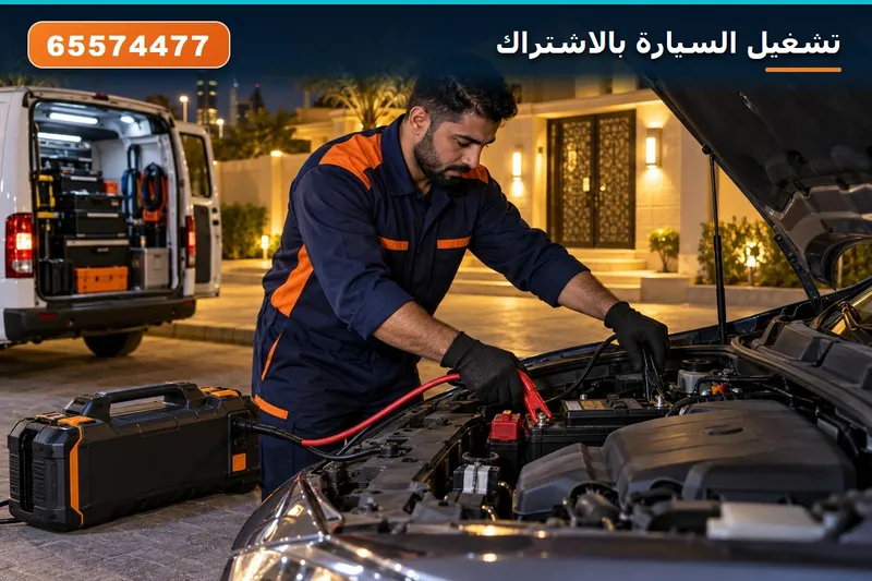 تشغيل بالكيبل أو جهاز الجمب ستارتر