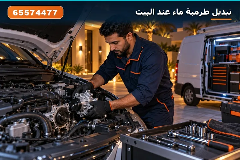 تبديل طرمبة ماء متنقل عند البيت