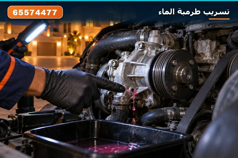 تسريب كولانت من طرمبة الماء